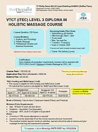 ITEC Diploma Holistic Massage - New Intake